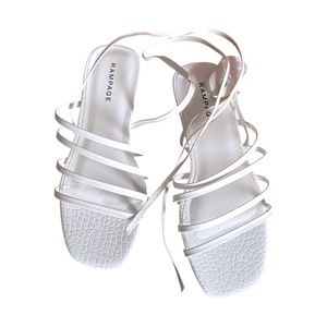 Nwot - Rampage Size 8, White Athena Strappy Lace U